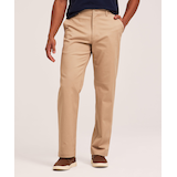 Pantalon kaki décontracté à devant plat avec taille Flextech 360° pour hommes, Denver Hayes