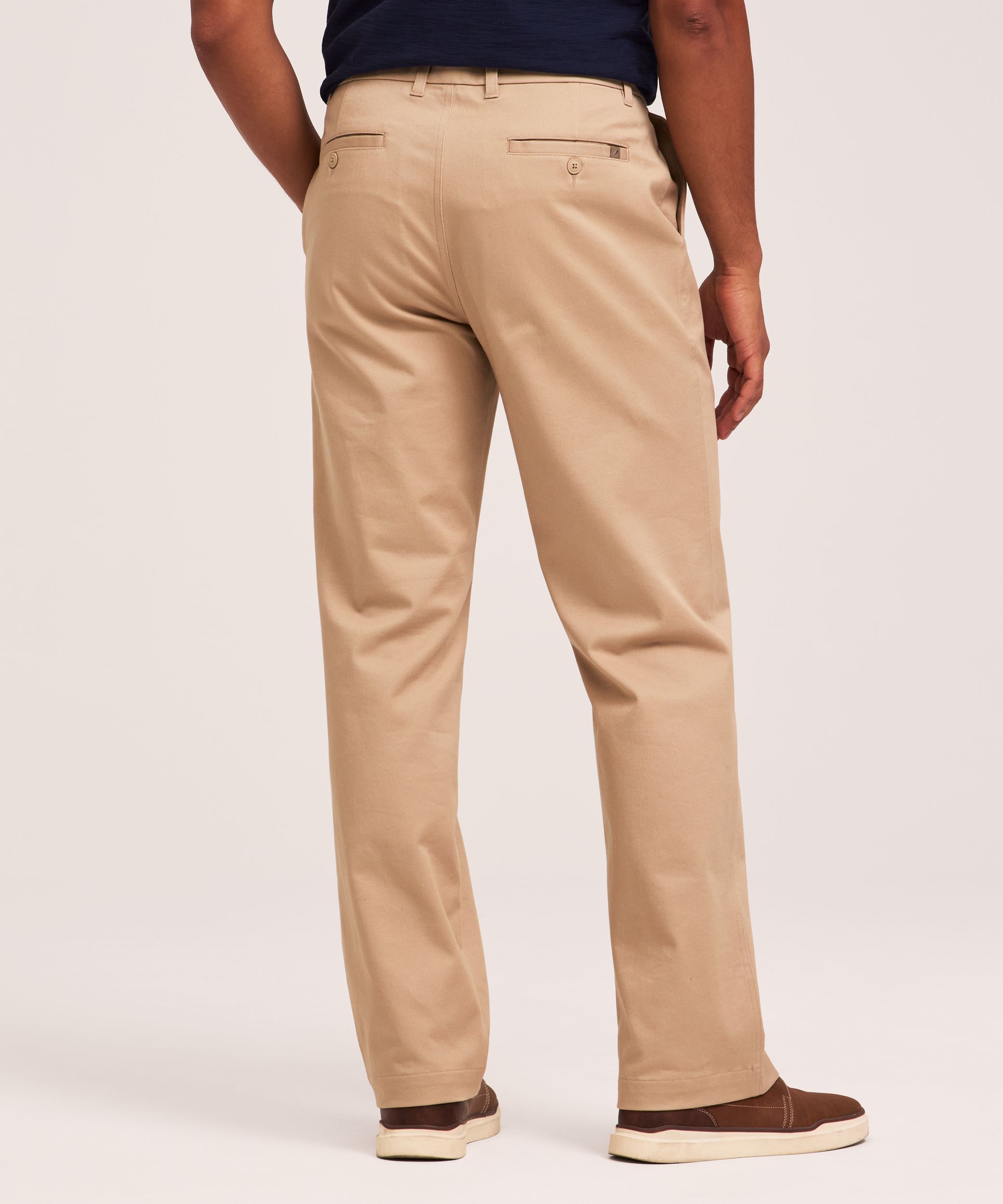Denver Hayes Men's Flat Front Relaxed Khaki with 360° Flextech Waist Pants