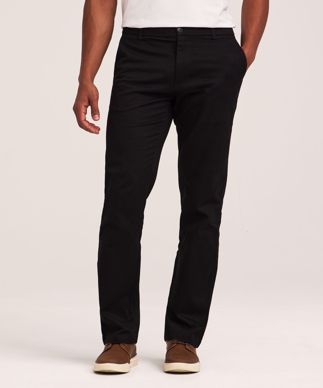 Denver Hayes Men's Flat Front Straight Khaki with 360° Flextech Waist Pant