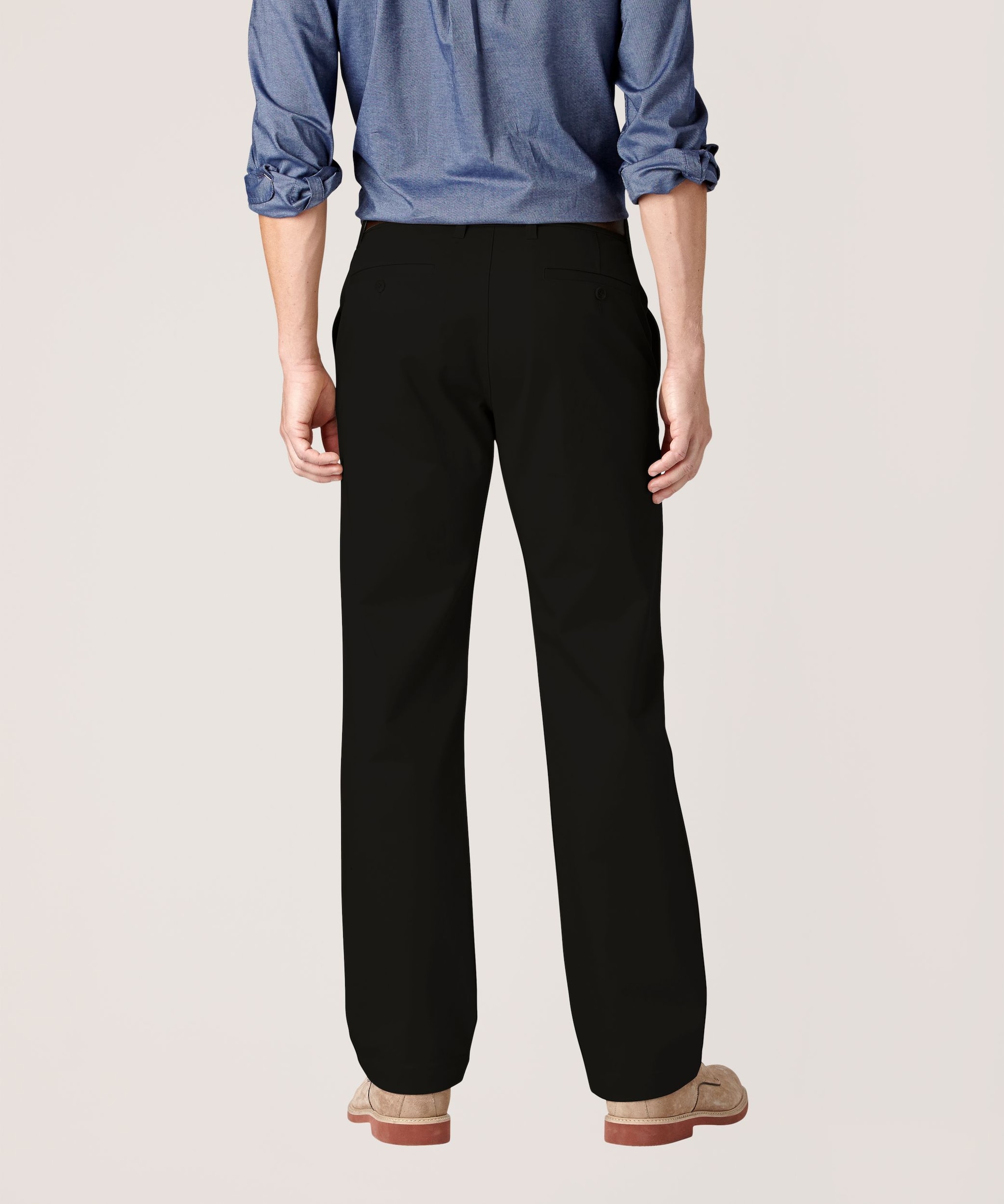 Denver Hayes Men's FLEXTECH 360 Stain Rejector Straight Fit Khakis