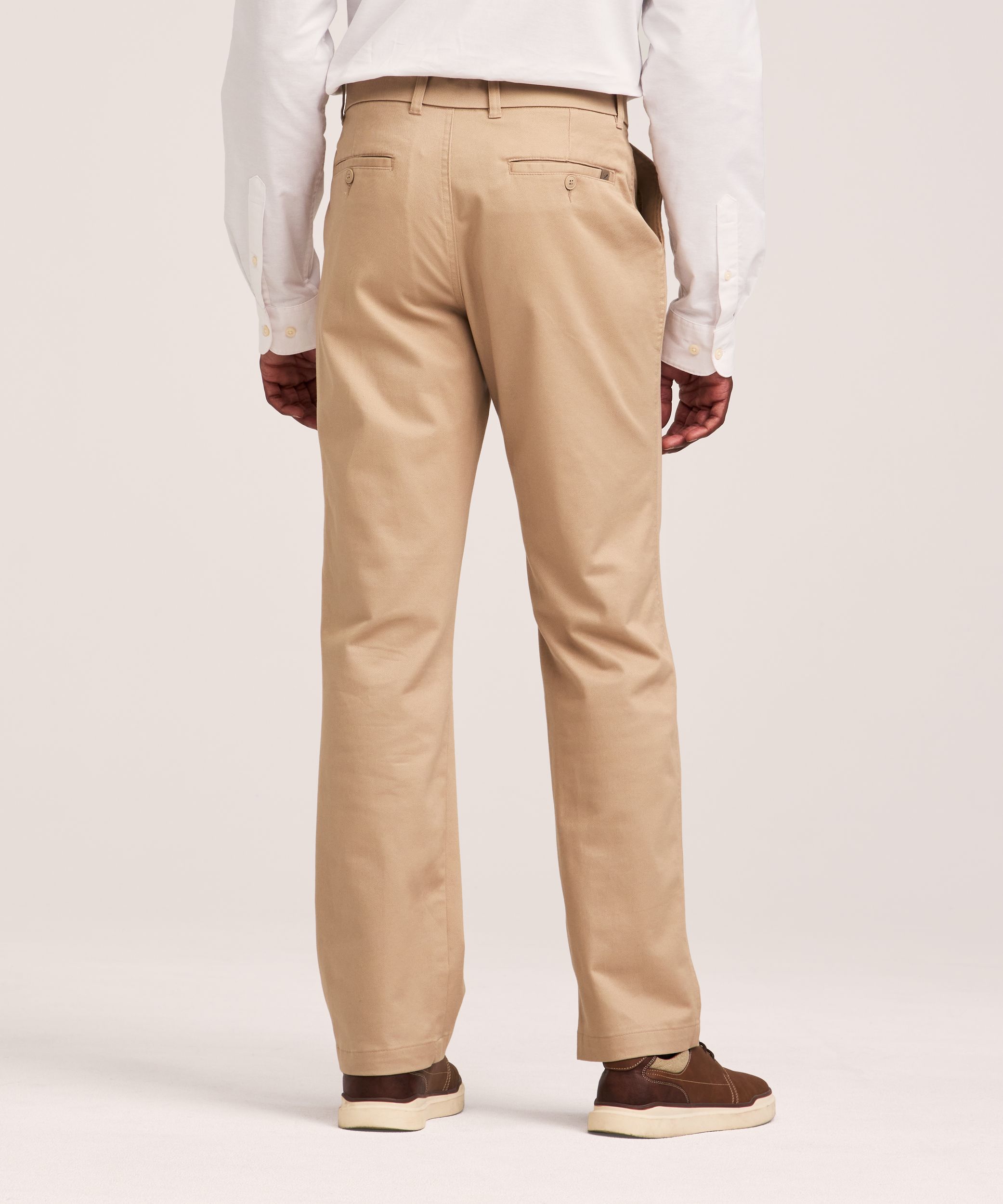 Denver Hayes Men's Flat Front Straight Khaki with 360