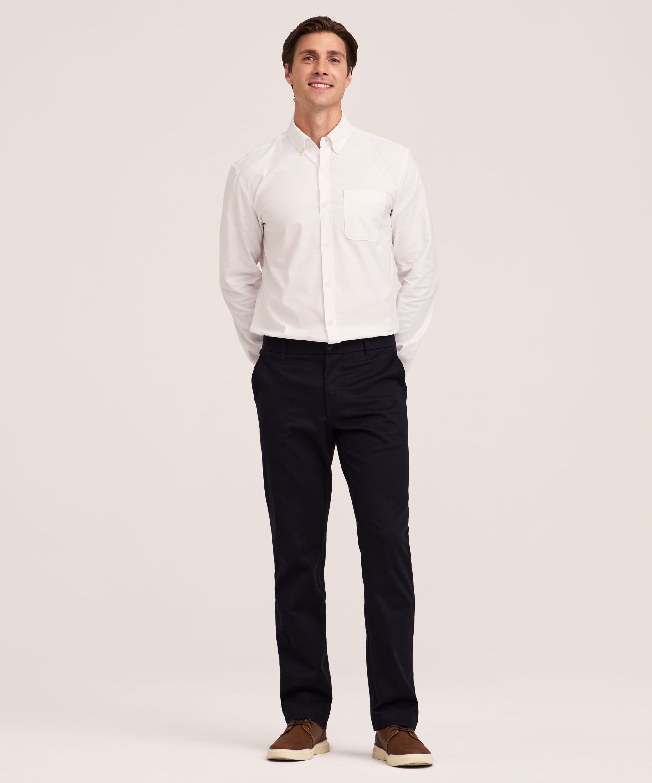 Denver Hayes Men's Flat Front Straight Khaki with 360° Flextech Waist Pant