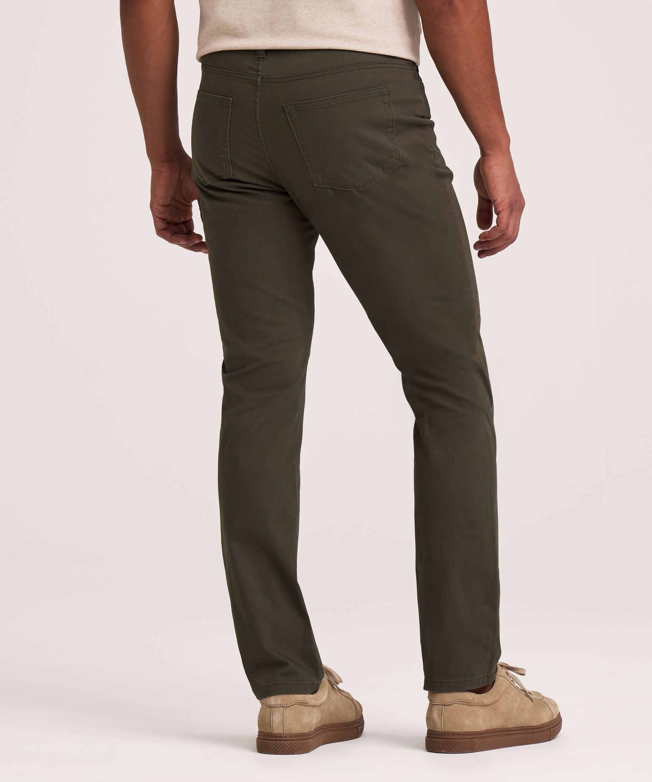 Denver Hayes Men's Stretch 5 Pocket Slim Chino Pants