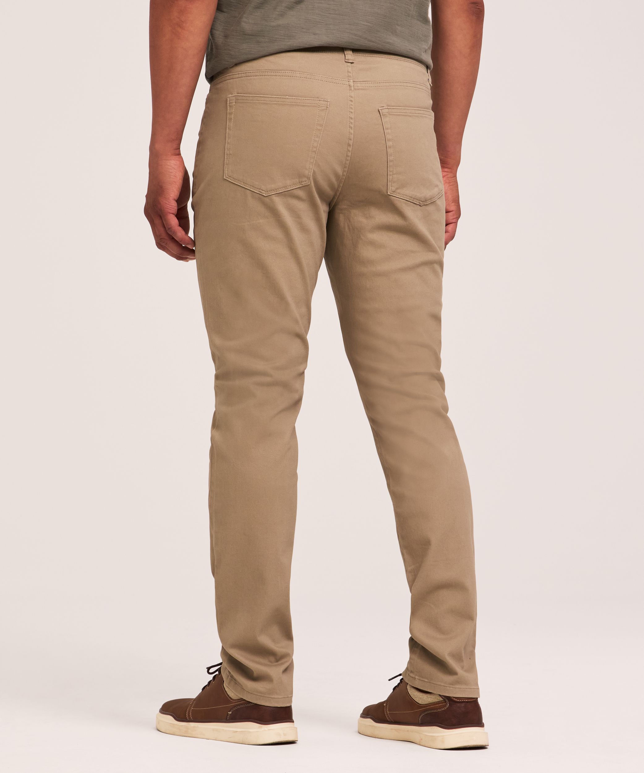 Denver Hayes Men's Stretch 5 Pocket Slim Chino Pants