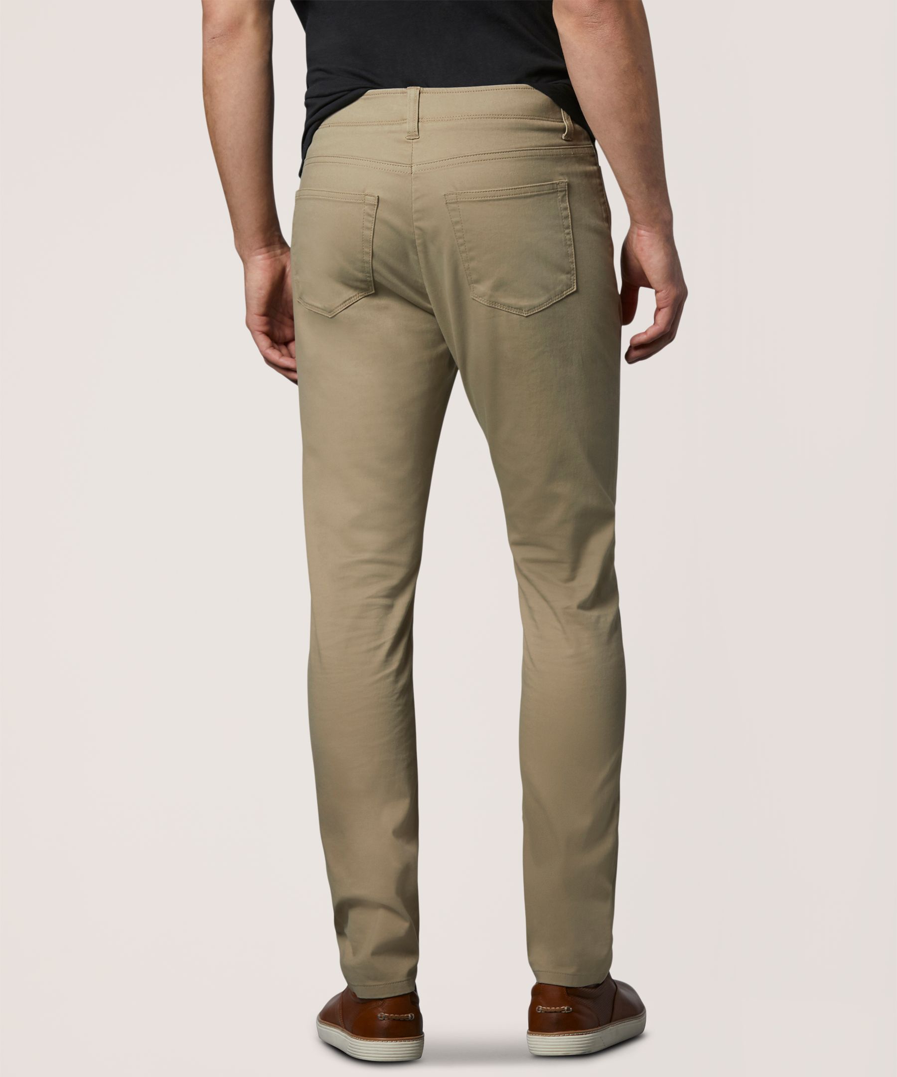 Denver Hayes Men's Stretch 5 Pocket Slim Chino Pants