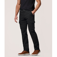 Denver Hayes Men's Stretch Athletic Cargo Pants Front_Angled_Left