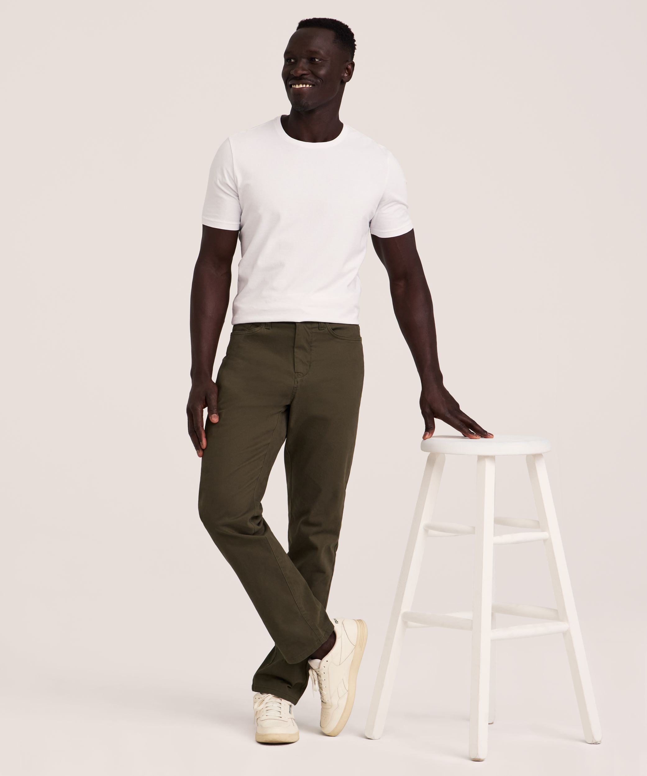 Denver Hayes Men's Stretch 5 Pocket Athletic Chino Pants