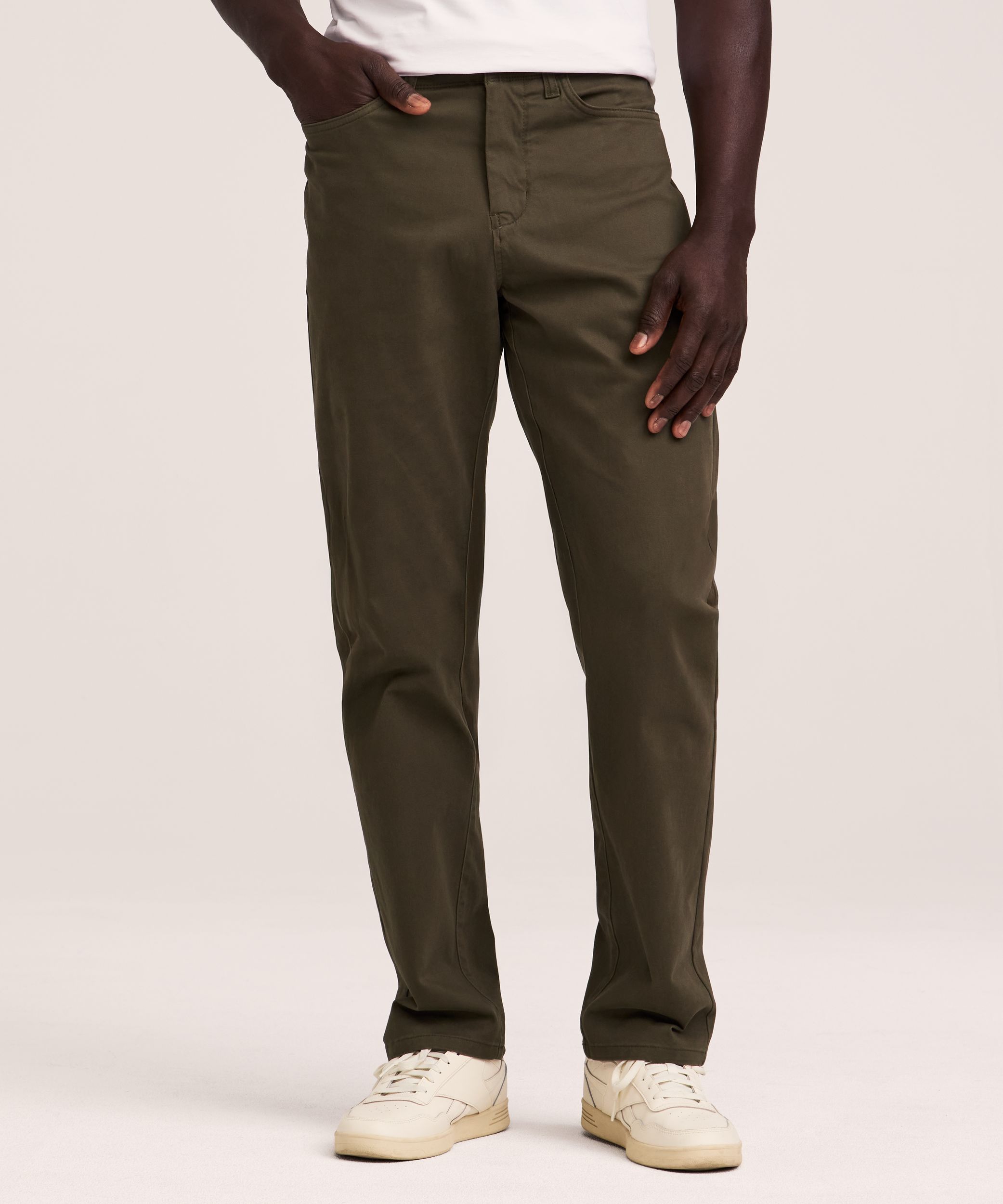 Denver Hayes Men's Stretch 5 Pocket Athletic Chino Pants