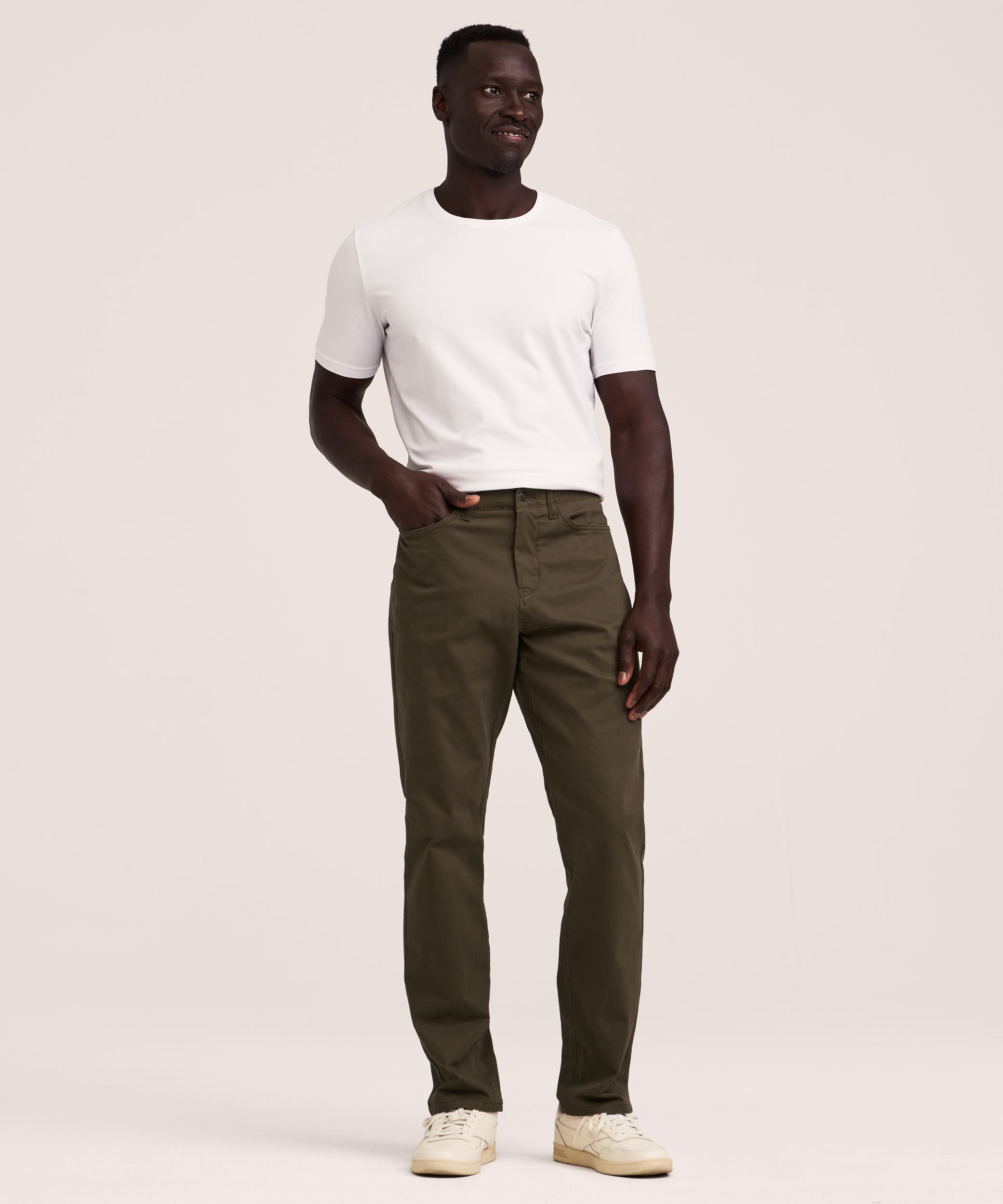 Denver Hayes Men's Stretch 5 Pocket Athletic Chino Pants