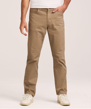 Denver Hayes Men's Stretch 5 Pocket Athletic Chino Pants
