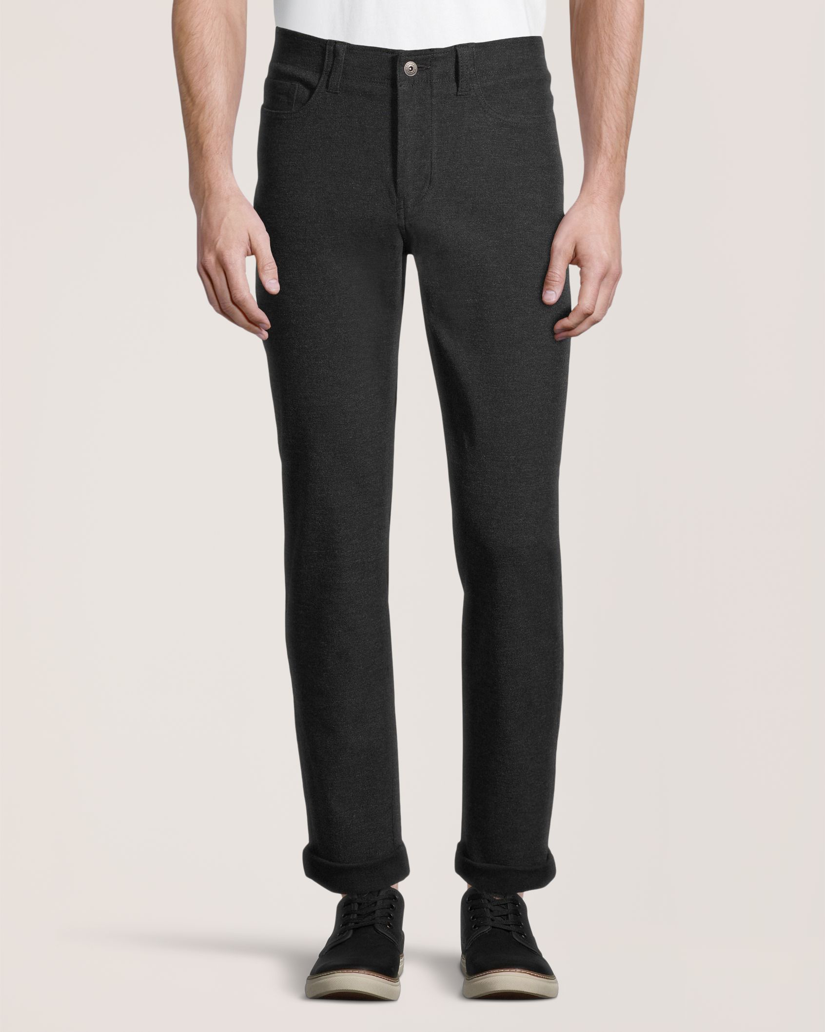 Denver Hayes Men's Stretch 5 Pocket Slim Chino Pants