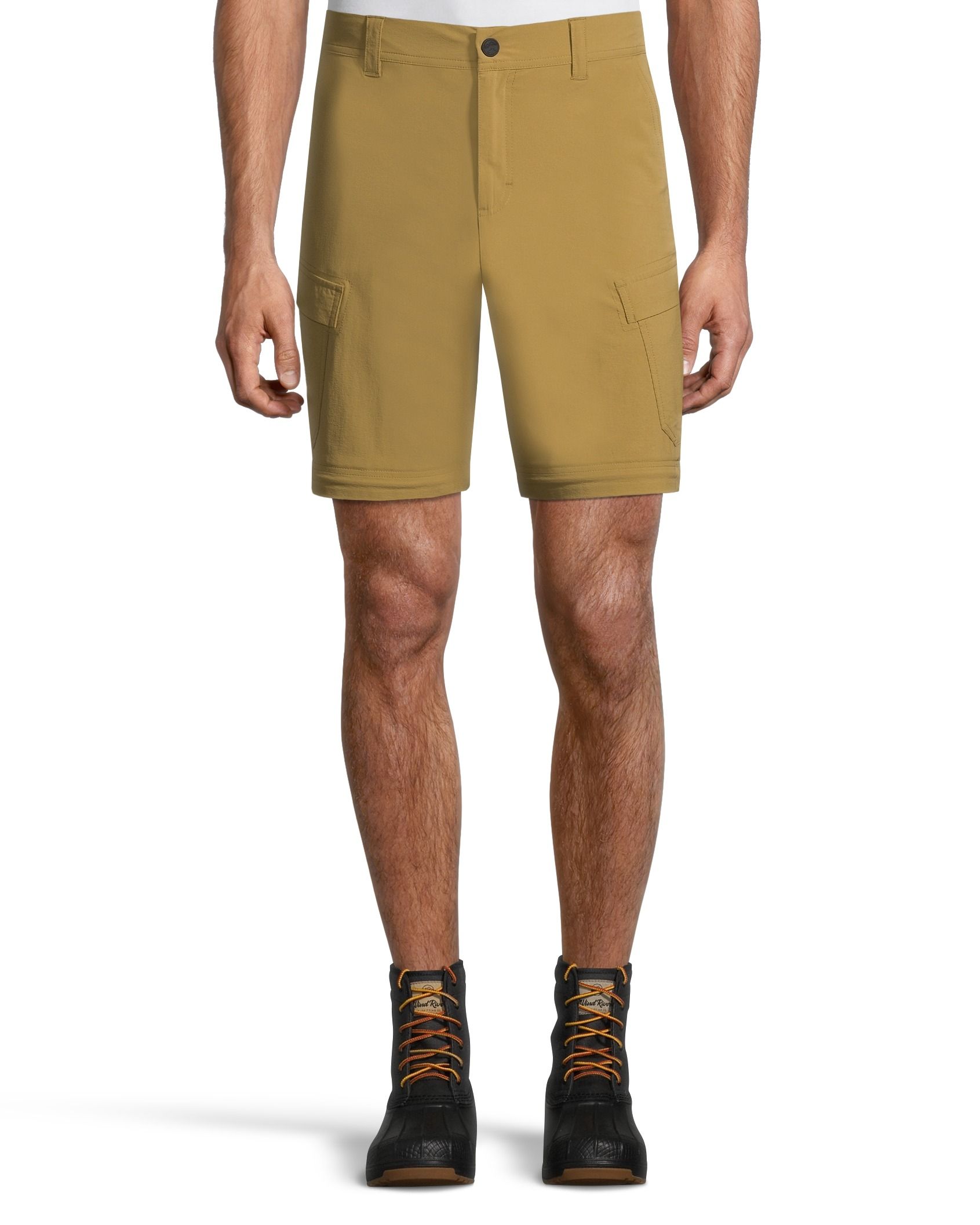 Men's Canvas Stretch Cargo Pocket Hiking Shorts