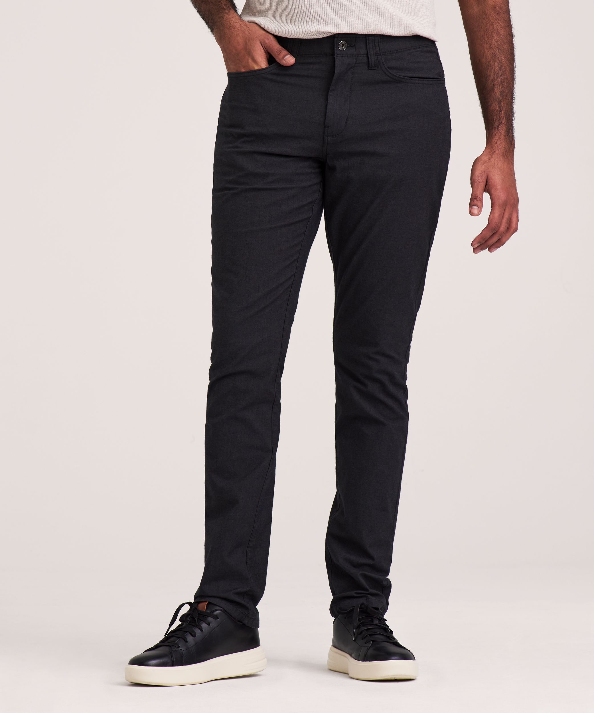 Denver Hayes Men's Stretch 5 Pocket Slim Chino Pants