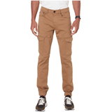 Pantalon cargo extensible pour hommes, Carter, Black Bull Front_Flat