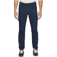 Pantalon cargo extensible pour hommes, Carter, Black Bull Front_Flat