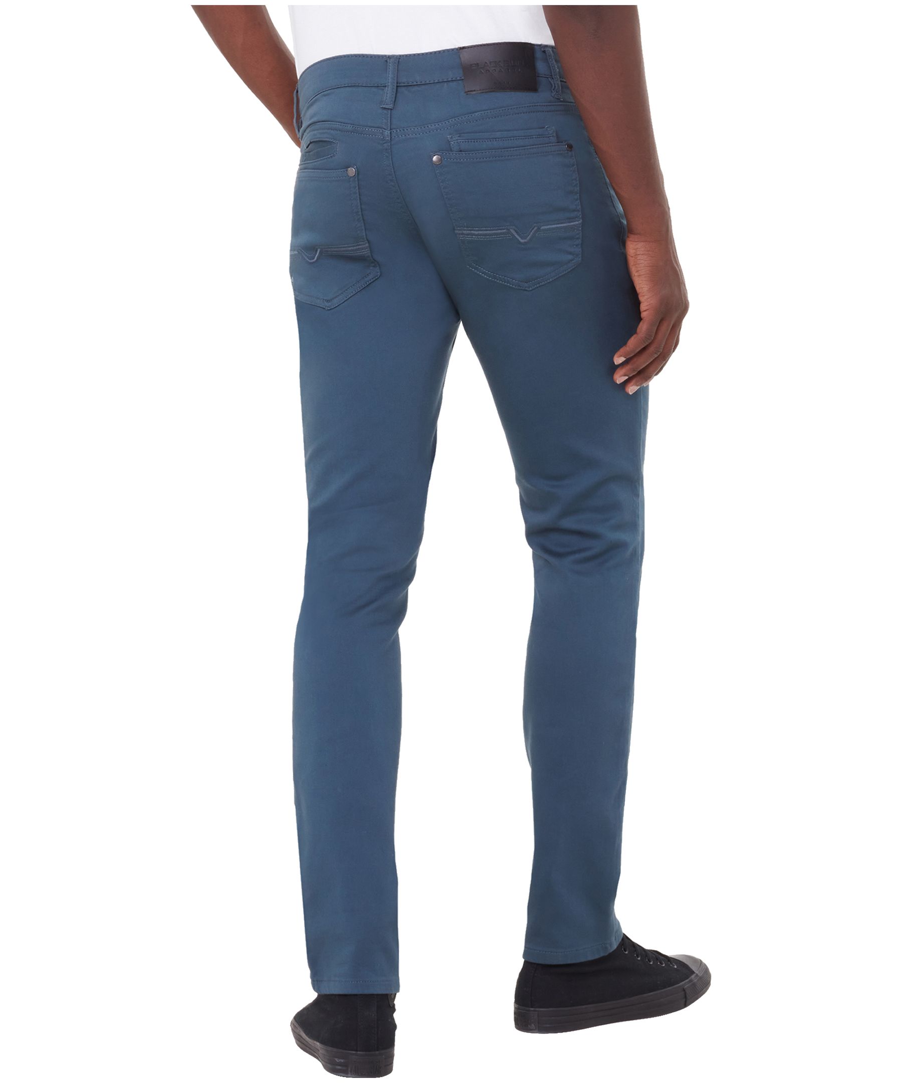 Jean coupe classique à taille basse pour hommes, Mad, Black Bull