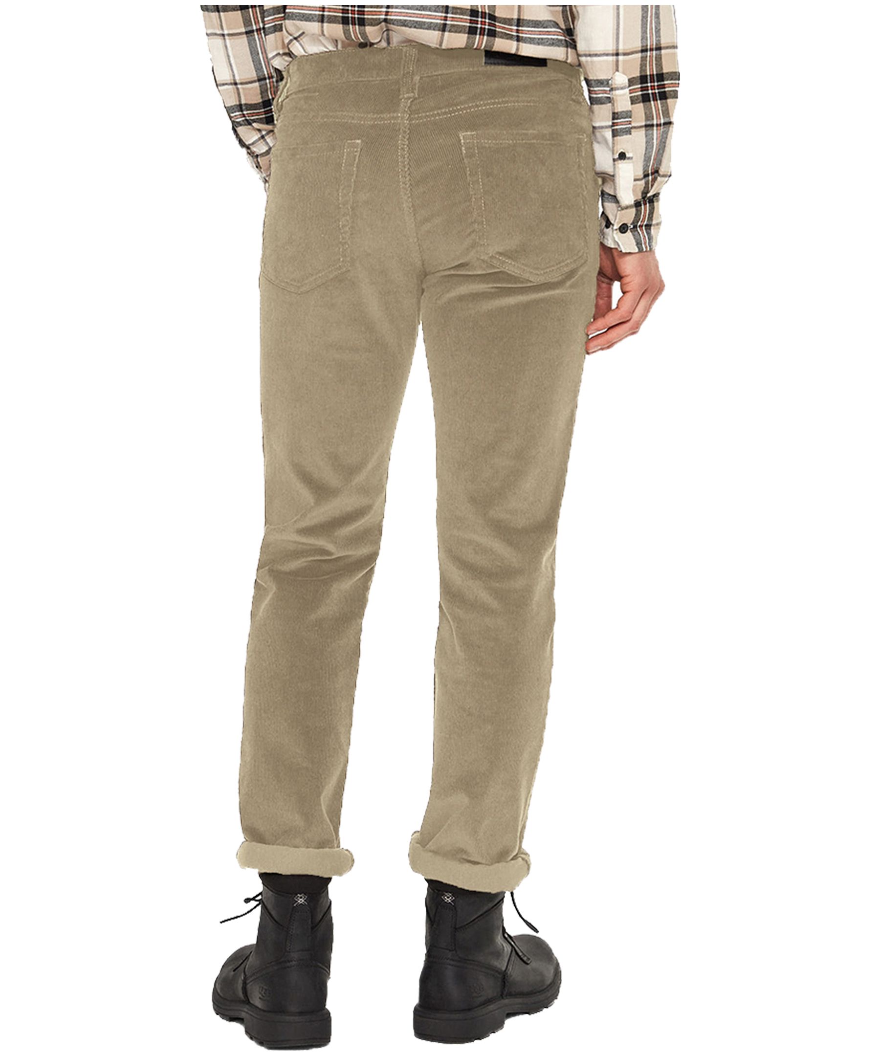 Lois Pantalon extensible étroit en velours côtelé pour hommes, Brad, pierre