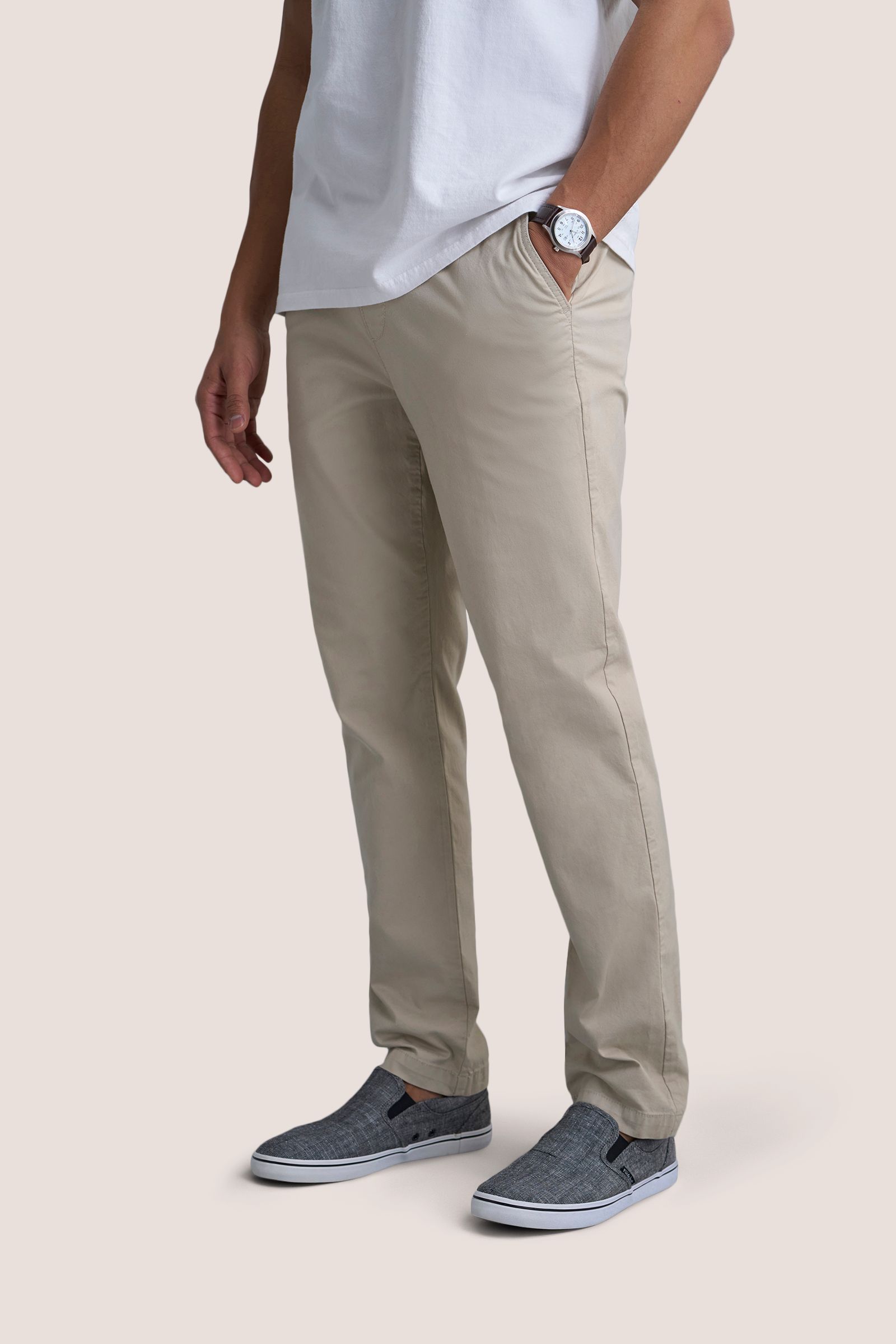 Pantalon à enfiler à jambe droite pour hommes, Denver Hayes