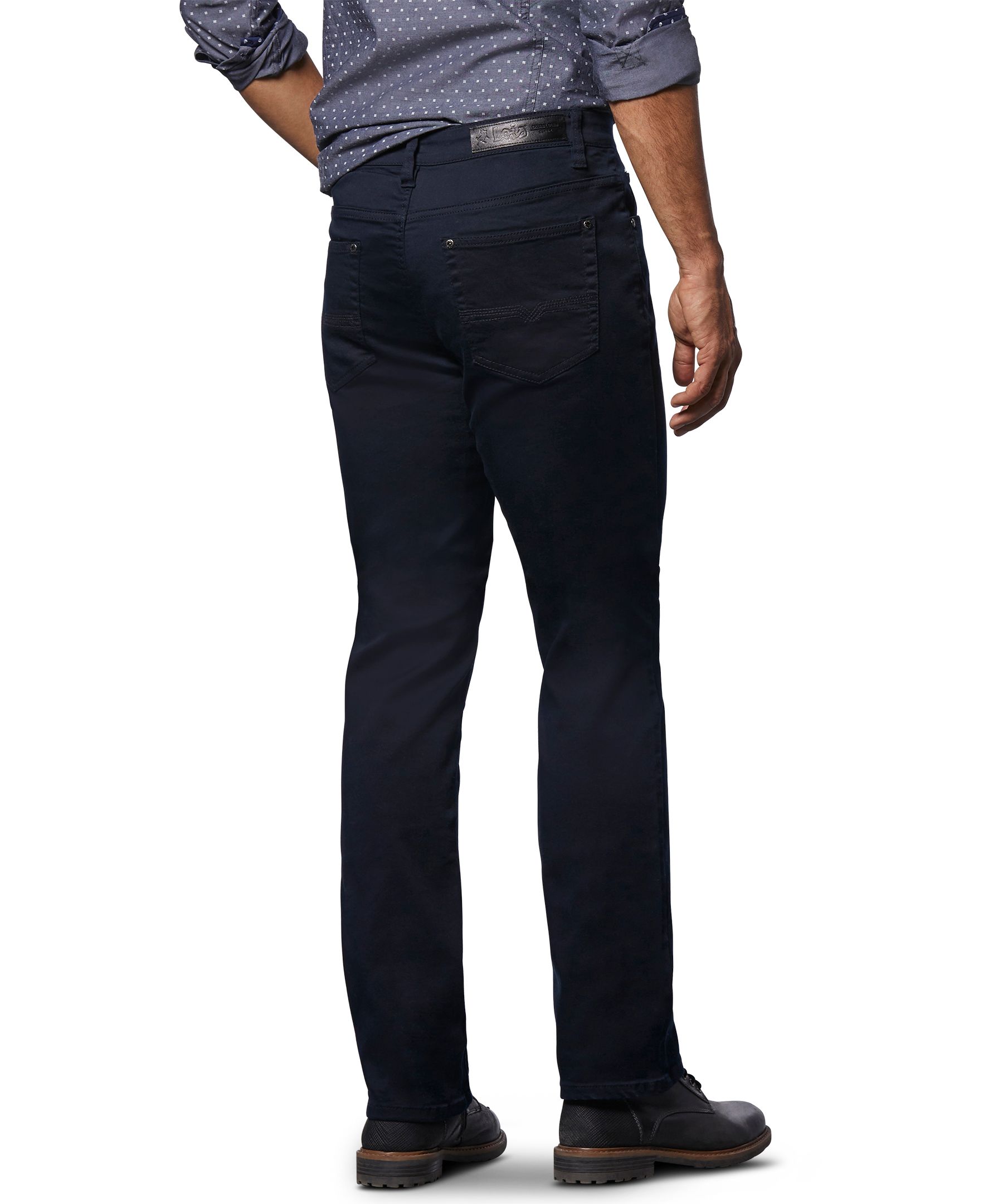 Pantalon extensible surdimensionné de coupe étroite pour hommes, bleu marine, Brad, Lois