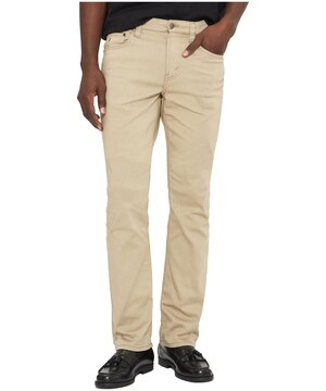 Pantalon extensible étroit Lois à taille haute pour hommes - sable, Brad