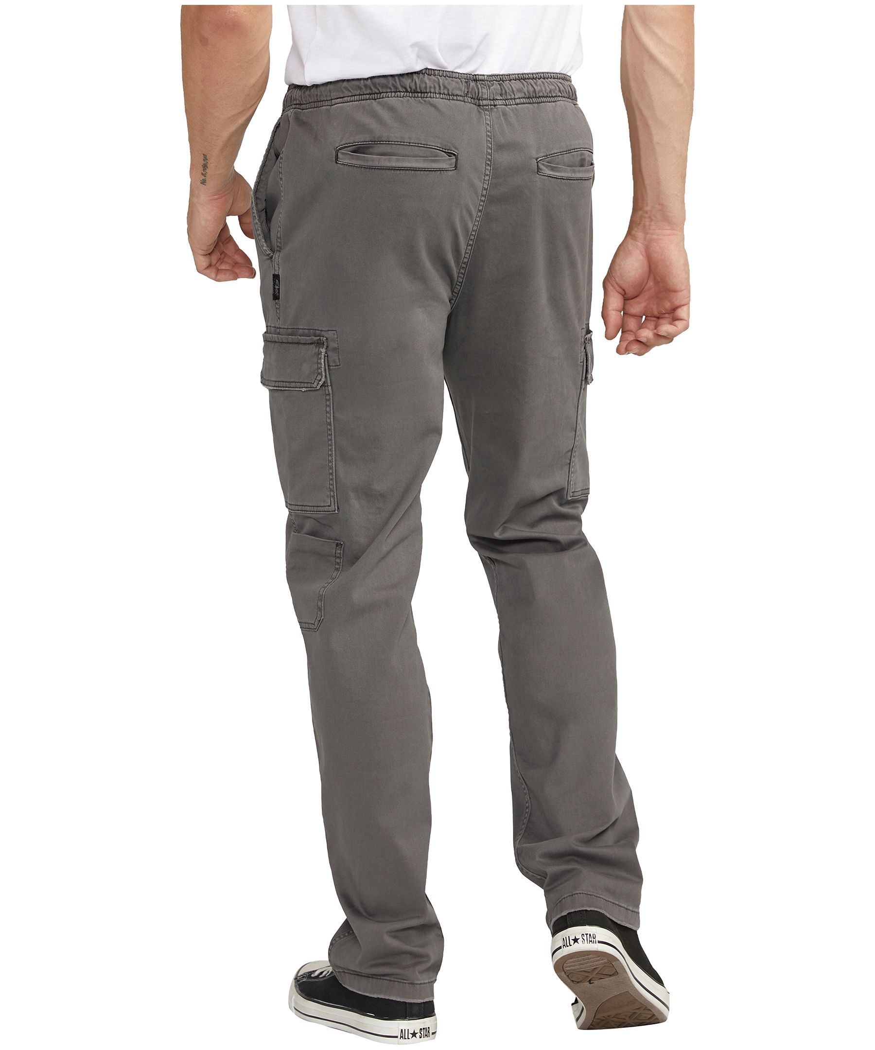 Silver Men's Pull On Essential Twill Cargo Pants