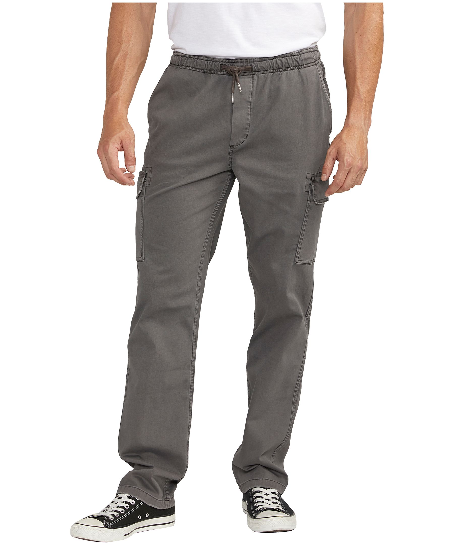 Silver Men's Pull On Essential Twill Cargo Pants