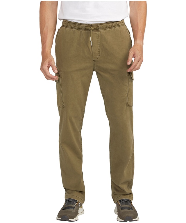 Pantalon cargo à enfiler en sergé Essential pour hommes, Silver