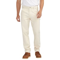 Pantalon de peintre en denim Low Flex pour hommes, Silver Front_Flat