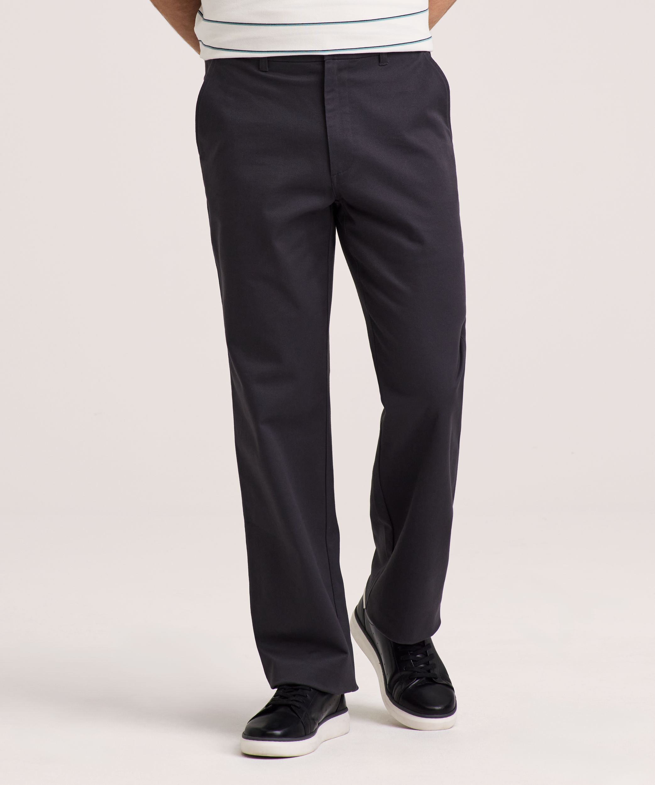 Denver Hayes Men's Flat Front Straight Khaki with 360° Flextech Waist Pant