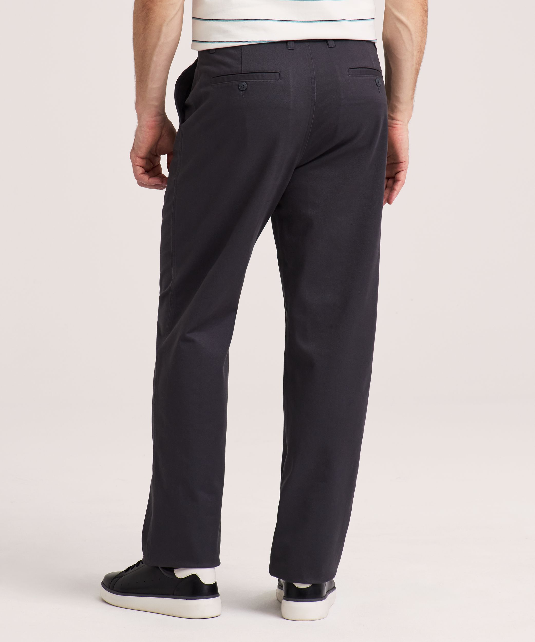 Denver Hayes Men's Flat Front Straight Khaki with 360° Flextech Waist Pant