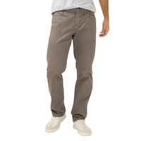 Pantalon en sergé pour hommes, Eddie, Silver Front_Flat
