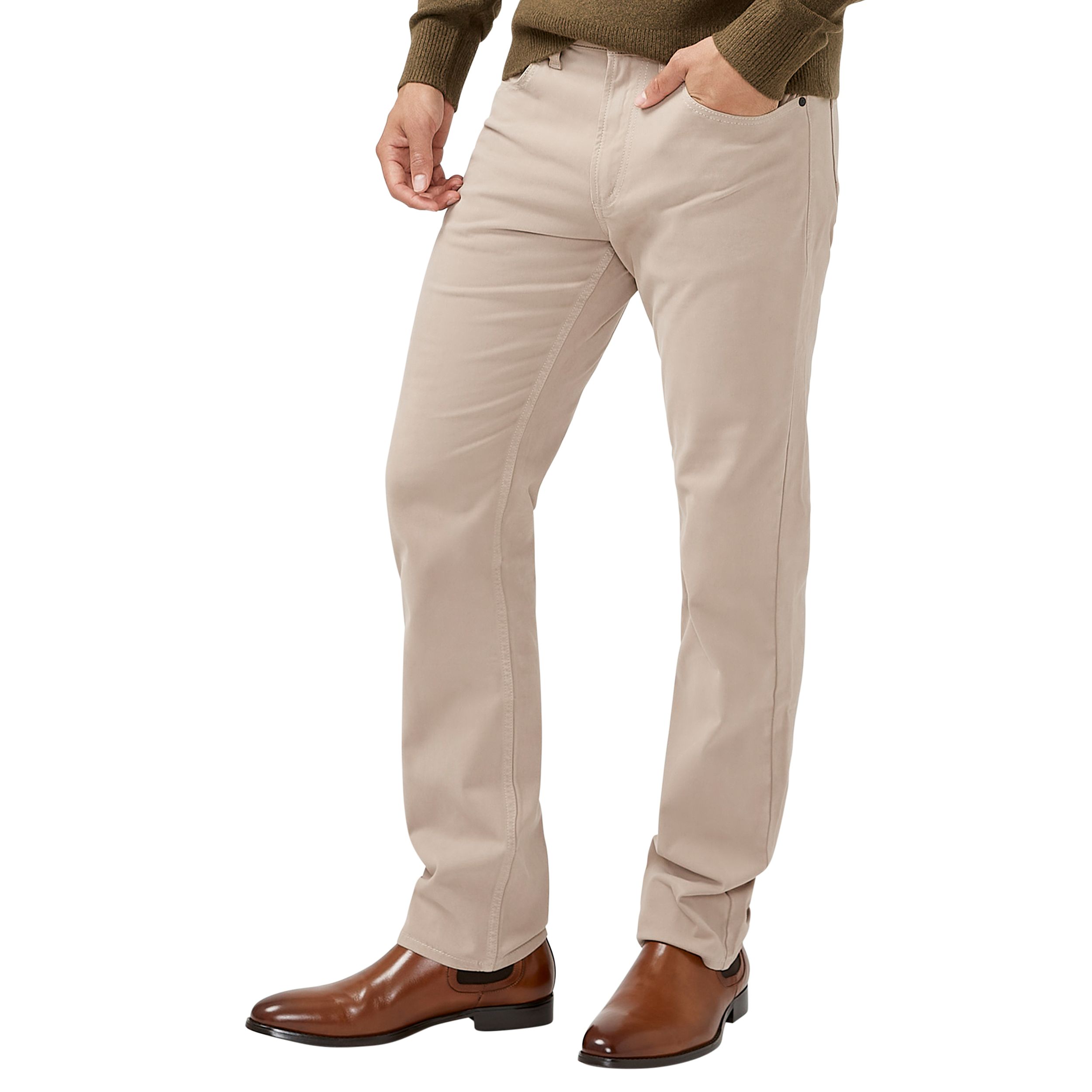 Pantalon à jambe droite à coupe sportive pour hommes, Machray, Silver Front_Angled_Left