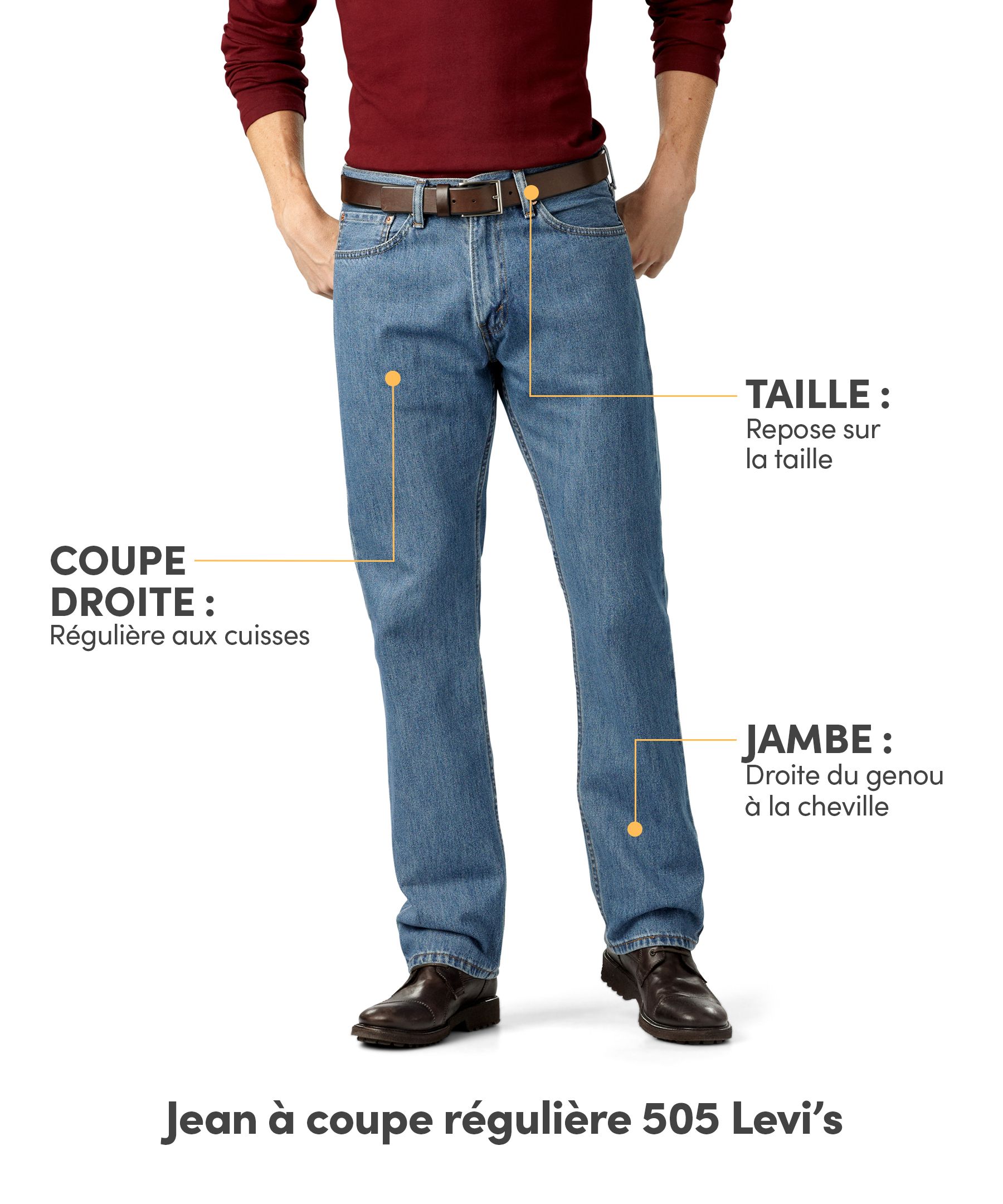 Jean Levi's 505 coupe classique pour homme