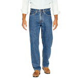 Levi's Men's 550 Relaxed Fit Medium Stonewash Denim Jeans Front_Flat