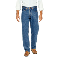 Levi's Jean à lavage à la pierre moyen pour hommes, coupe décontractée 550 Front_Flat