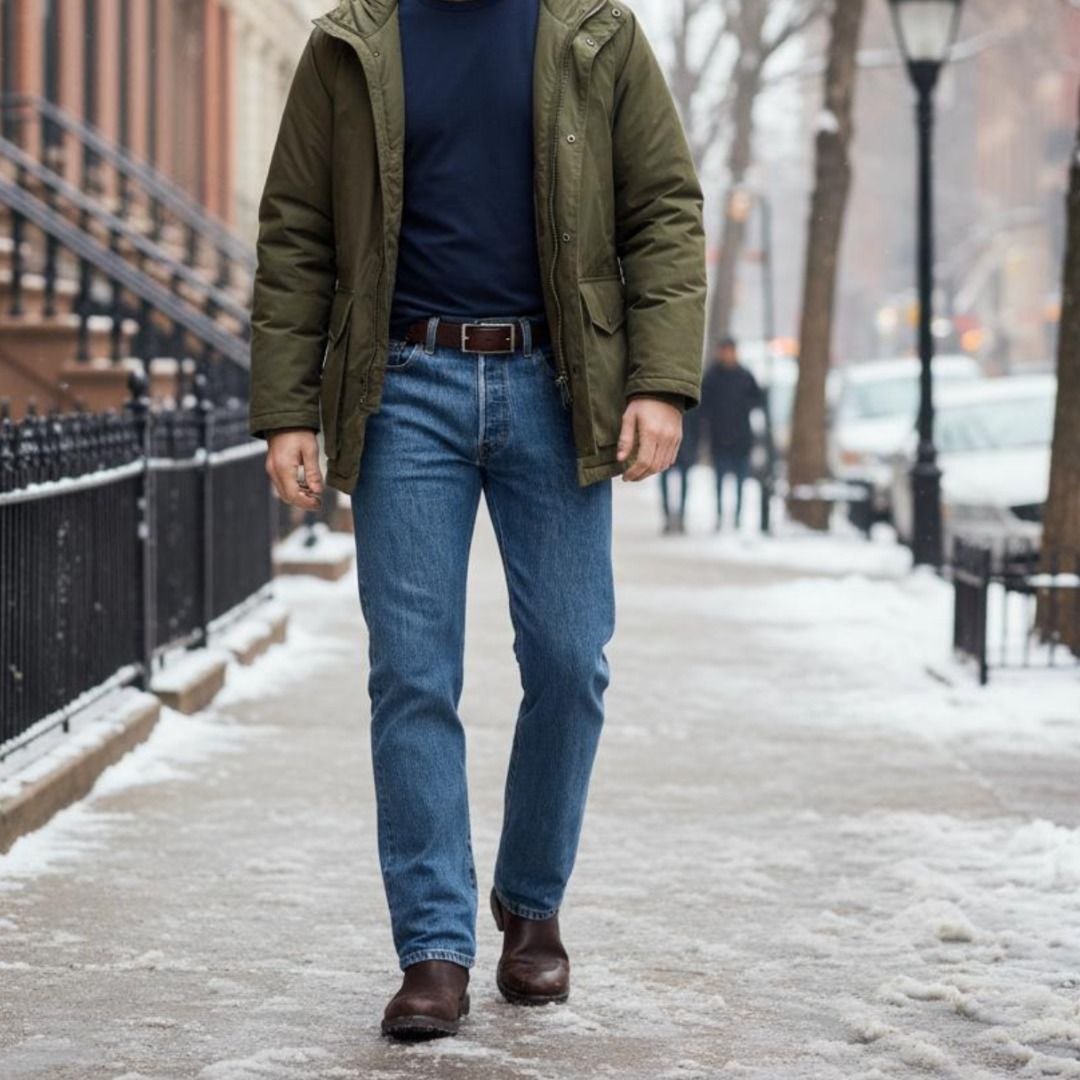 Jean Levi's de coupe originale lavé à la pierre, pour hommes, 501