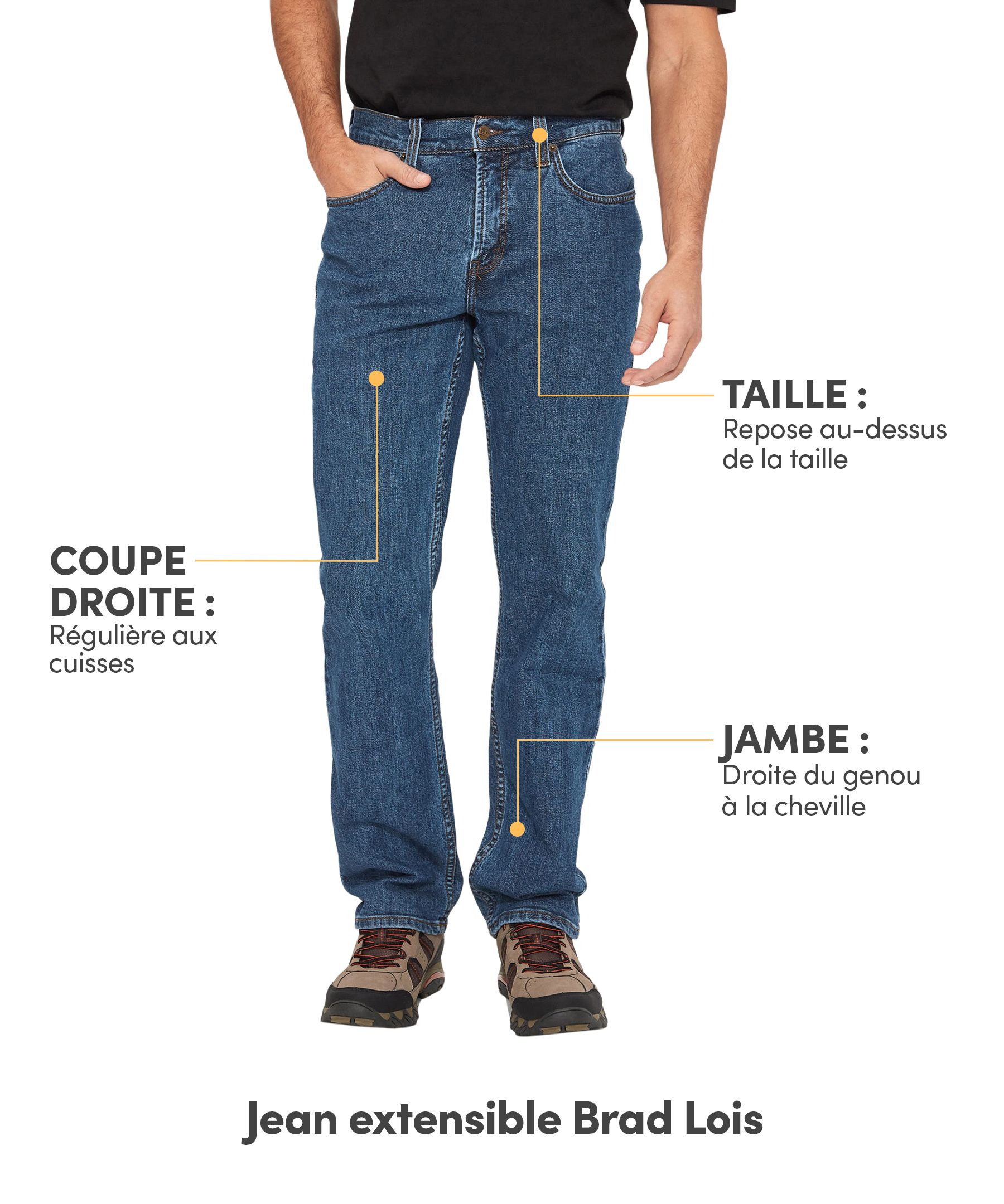 Jean extensible Lois de coupe étroite, pour hommes, Brad