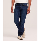 Jeans extensibles à jambe droite à taille FLEXTECH sur 360 Denver Hayes pour hommes - Délavé foncé Front_Flat
