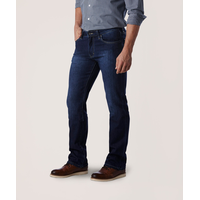 Denver Hayes Men's 360 FLEXTECH Waist Straight Stretch Jeans Front_Angled_Left