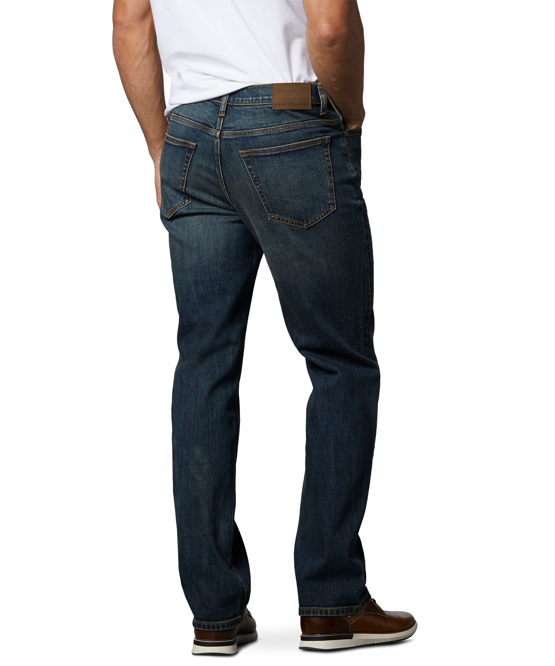 Denver Hayes Navy Twill Cotton Modal Slim Cut Pants NWT - Size 18