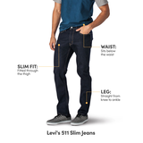 Levi's Men's 511 Mid Rise Slim Fit Jeans