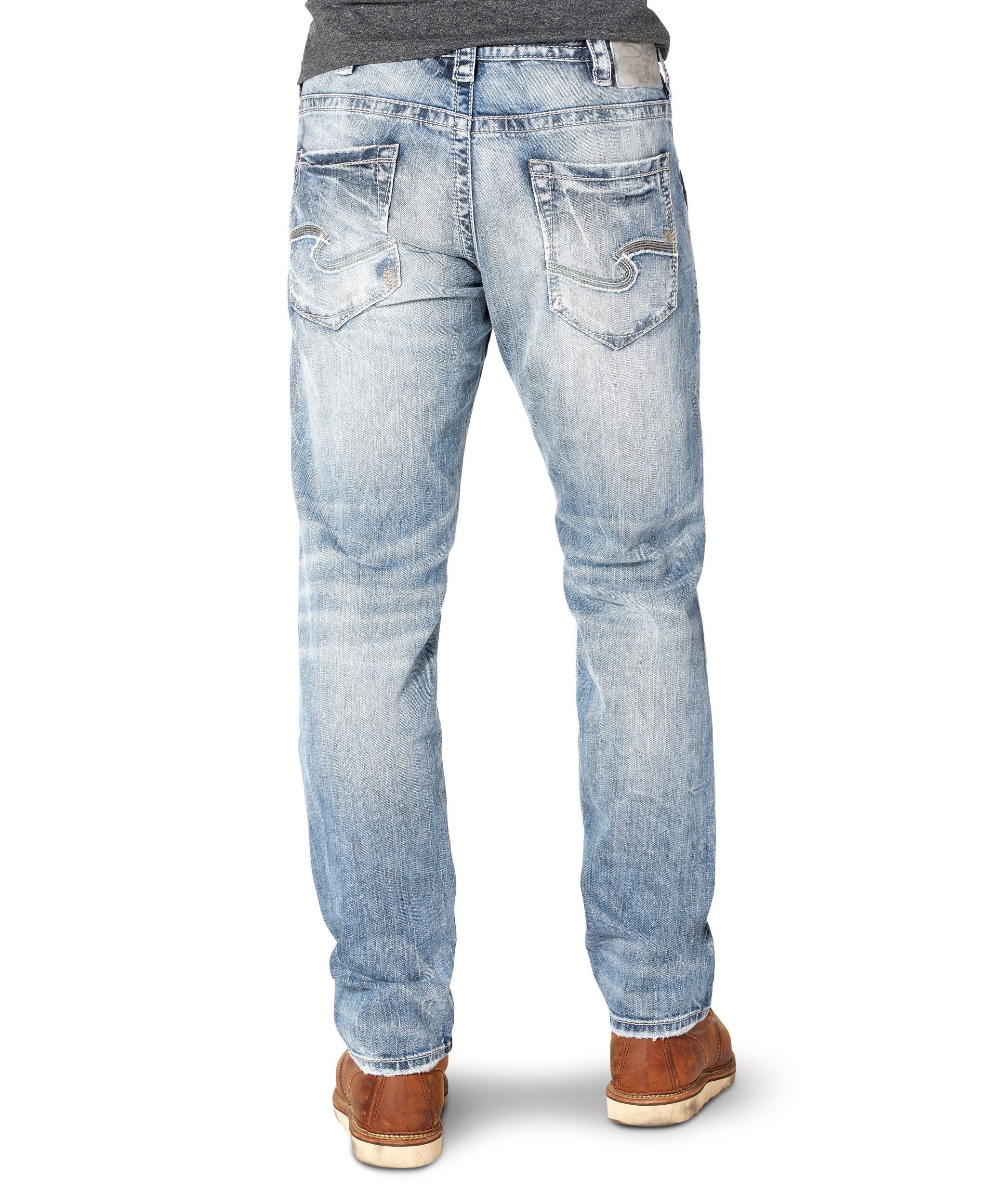 Silver Men's Eddie Relax Fit Tapered Light Wash Jeans | Marks
