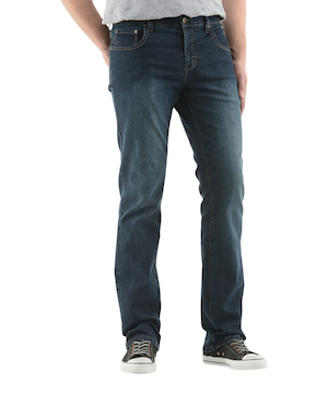 Jean extensible Lois confortable et teint en fil, pour hommes, Peter