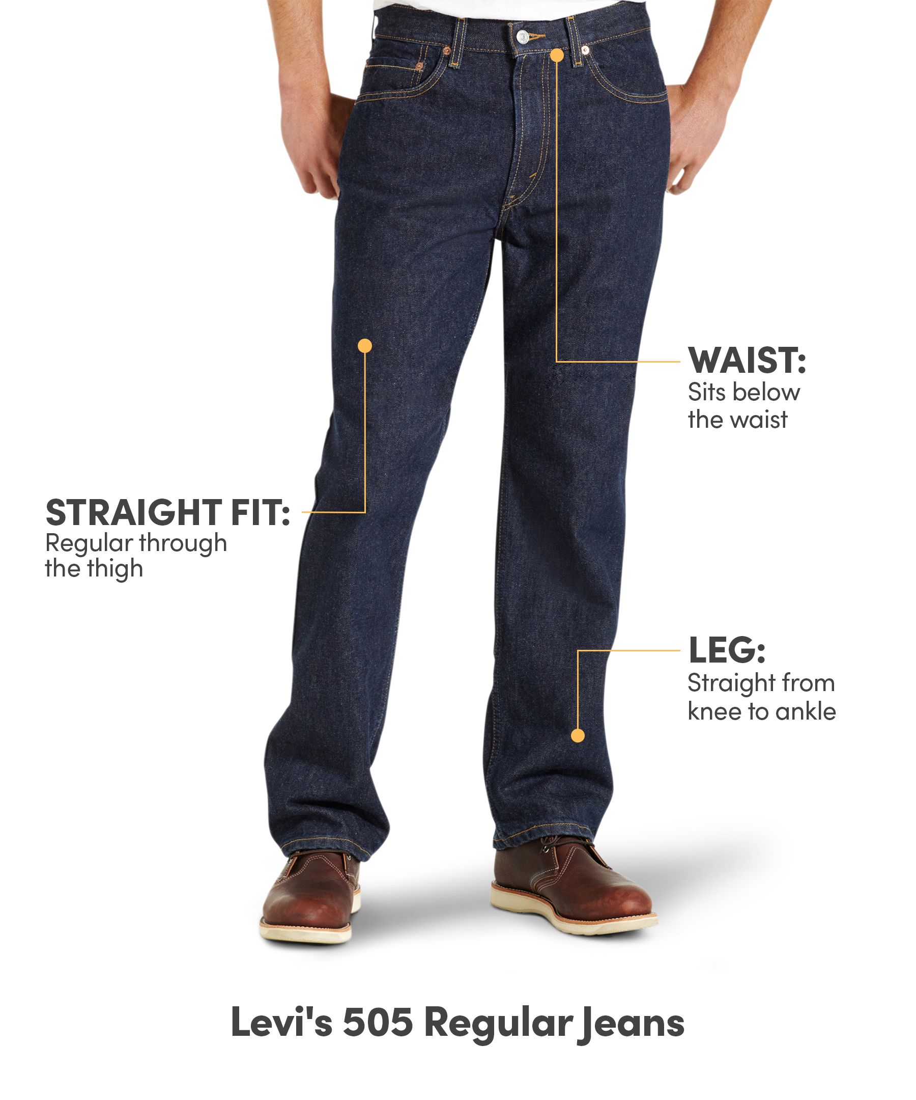 Levi's Men's 505 Regular Fit Jeans