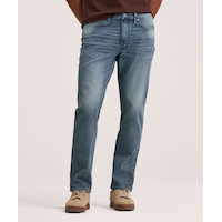 Jeans extensibles à 4 sens à coupe athlétique FLEXTECH Denver Hayes - Délavé clair Front_Flat