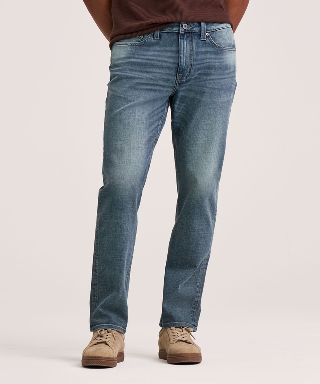 Jeans extensibles à 4 sens à coupe athlétique FLEXTECH Denver Hayes - Délavé clair