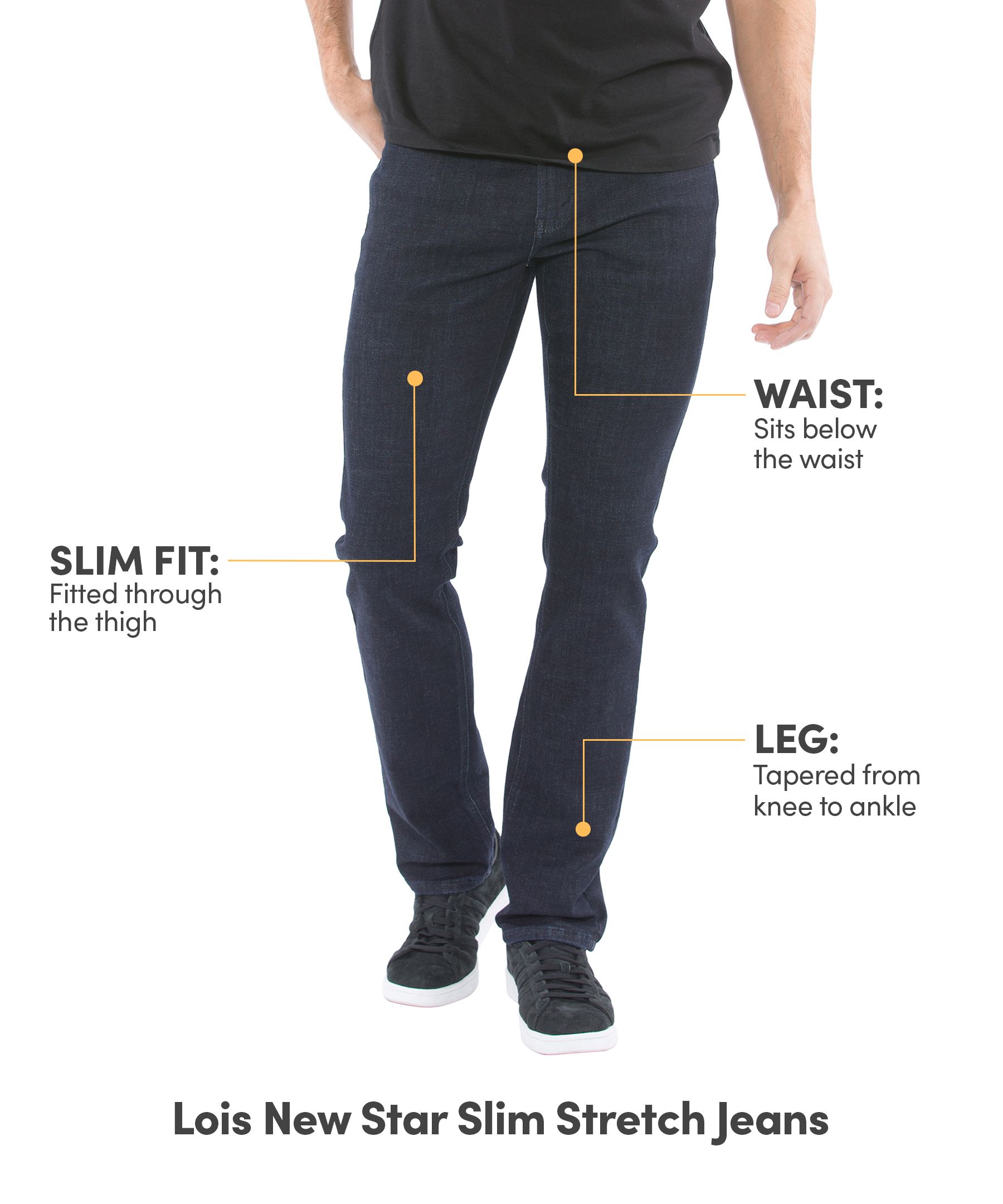 Lois Men's New Star Slim Stretch Jeans