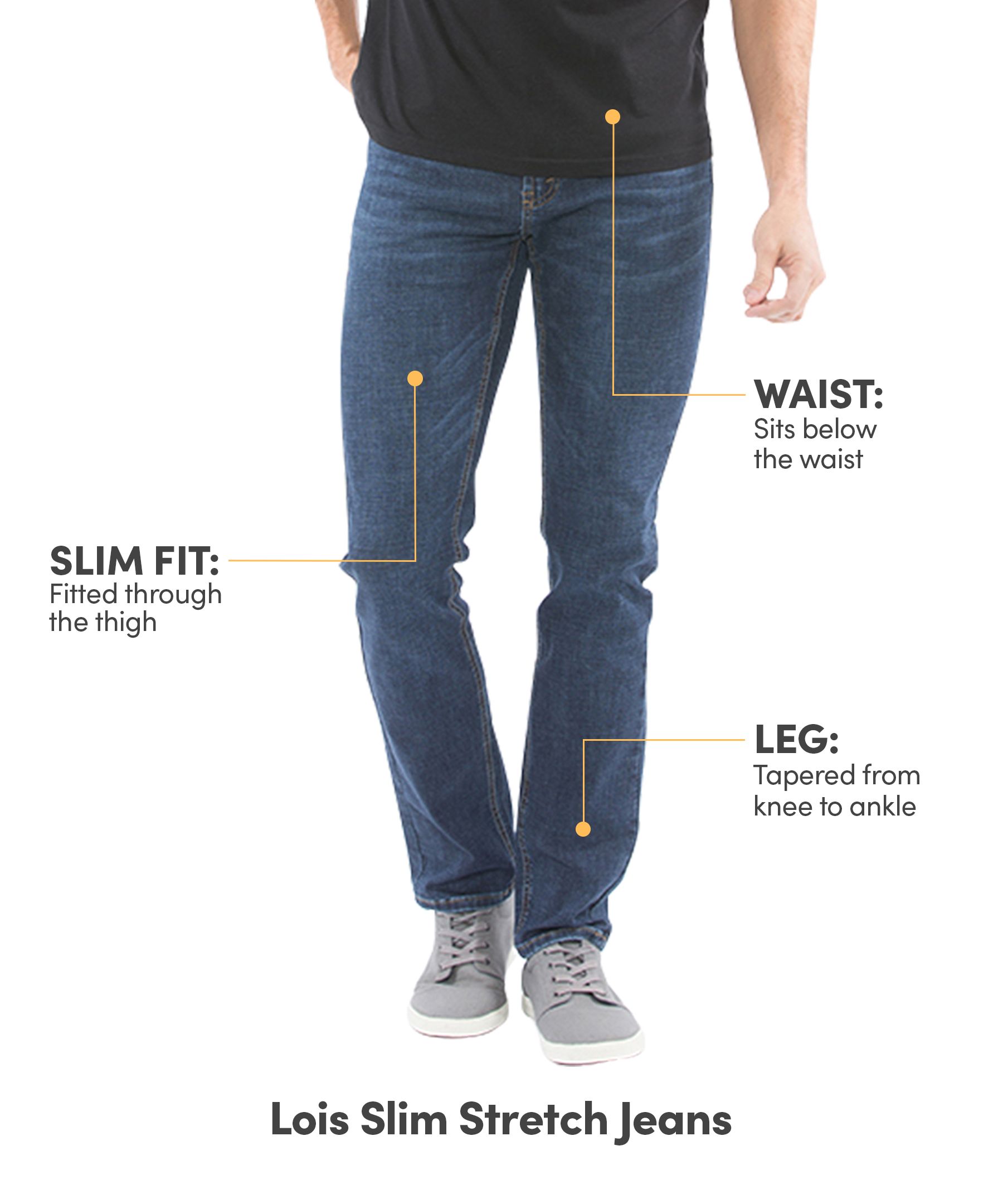 Lois Men's New Star Slim Stretch Jeans