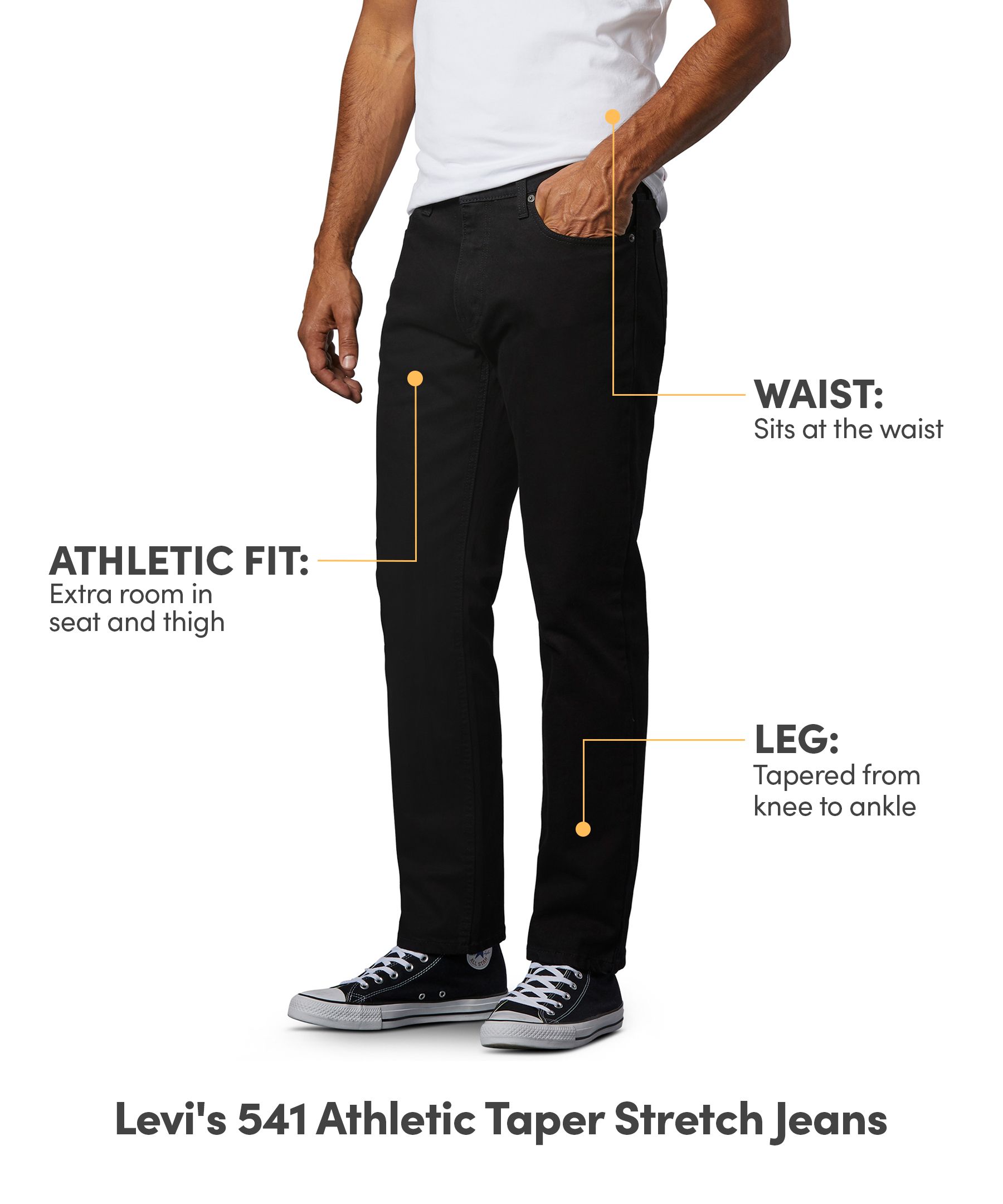 Levi's Men's 541 Athletic Taper Fit Stretch Jeans - Native Cali