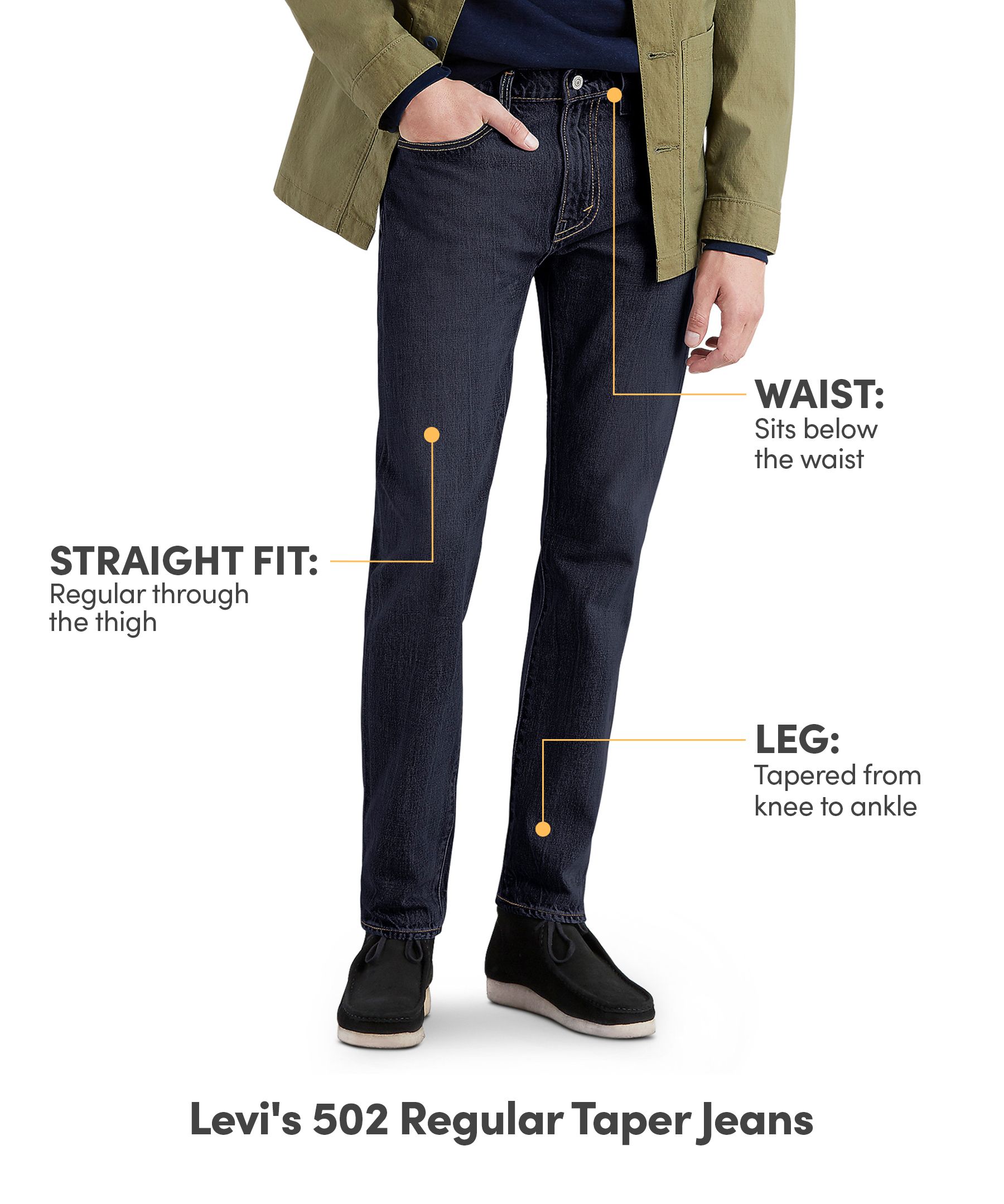 Levi's Men's 502 Regular Fit Taper Jeans